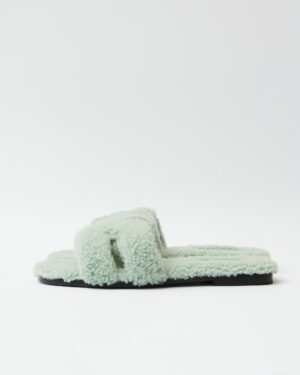 Hermès Oran Peau Lainee Vert D'eau Sandal