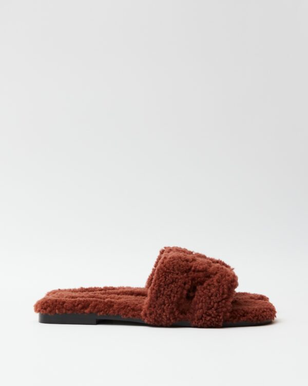 Hermès Oran Peau Lainee Cognac Sandal