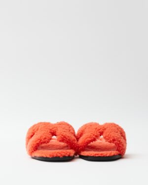 Hermès Oran Peau Lainee Orange Sandal