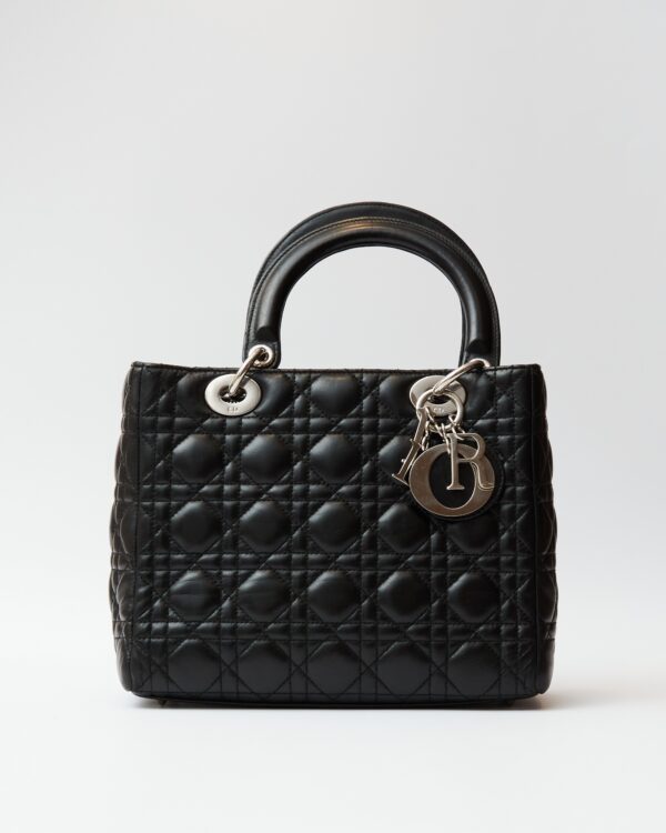 Dior Lady Dior Medium Black Bag