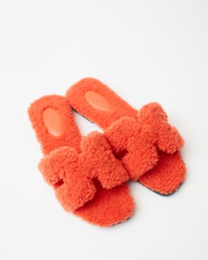 Hermès Oran Peau Lainee Orange Sandal