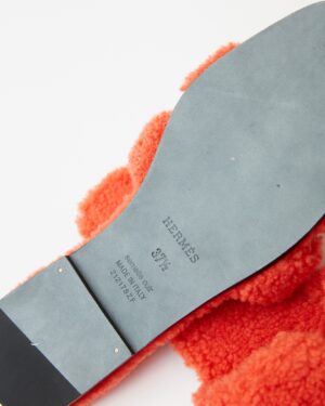 Hermès Oran Peau Lainee Orange Sandal
