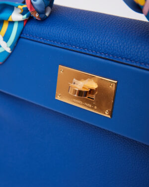 Hermès 24/24 29 Royal Blue Fauve GHW