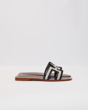 Hermès Oran Black Sandal 37.5