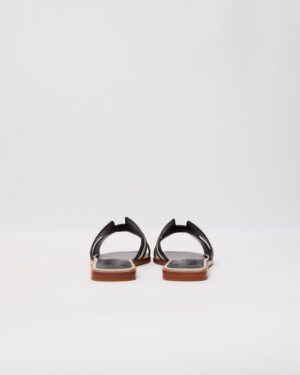 Hermès Oran Black Sandal 37.5