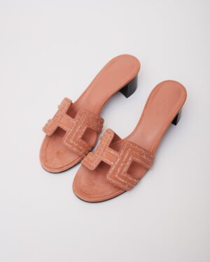 Hermès Oasis Rose Aube with Glitters Sandal 37
