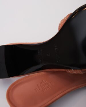 Hermès Oasis Rose Aube with Glitters Sandal 37