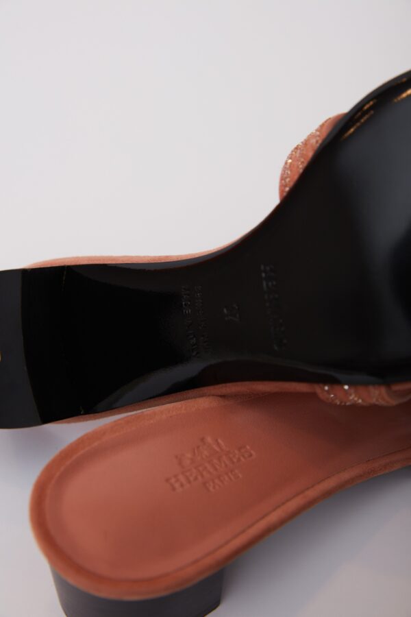 Hermès Oasis Rose Aube with Glitters Sandal 37