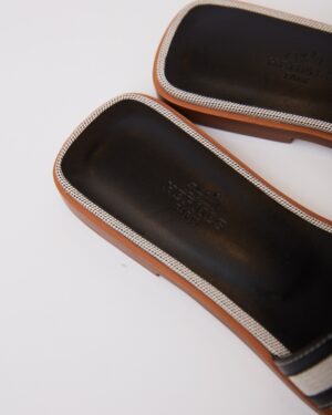 Hermès Oran Black Sandal 37.5