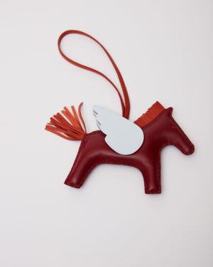 Hermès Rodeo Pegase Rouge Grenat/Bleu Brume/Cornaline MM