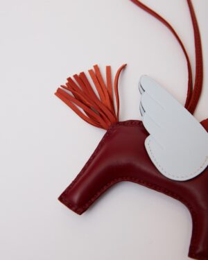 Hermès Rodeo Pegase Rouge Grenat/Bleu Brume/Cornaline MM