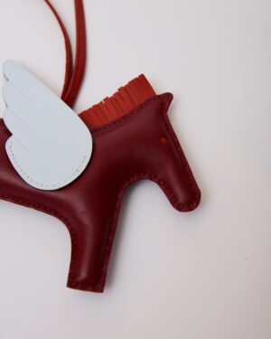 Hermès Rodeo Pegase Rouge Grenat/Bleu Brume/Cornaline MM
