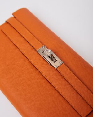 Hermès Kelly Classic Wallet Apricot Rose Azalee Epsom PHW