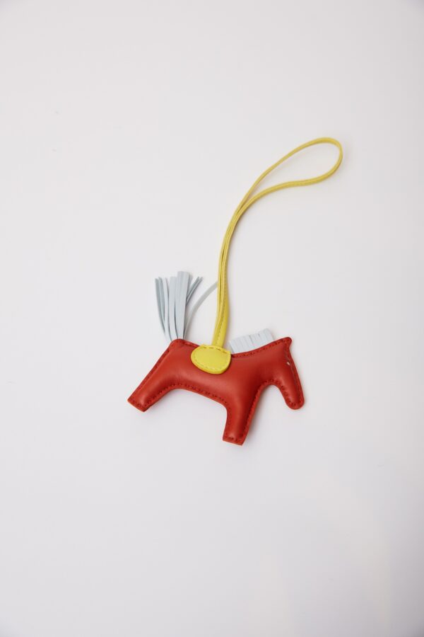 Hermès Grigri Rodeo Horse Cornaline/Blue Brume/Lime PM