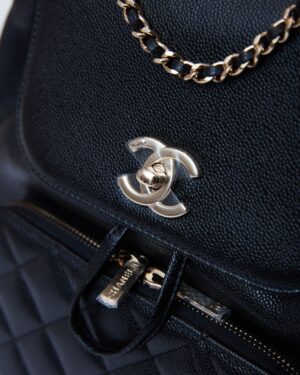 Chanel Business Affinity Backpack Black Caviar GHW