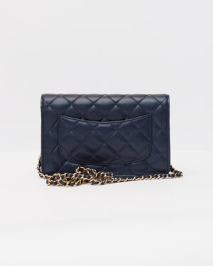 Chanel Wallet on Chain Navy Blue Lambskin GHW