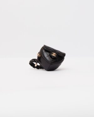 Chanel Heart Zipped Arm Coin Purse Black