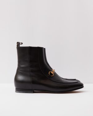 Gucci Malaga Kid Black Horsebit Boots 37