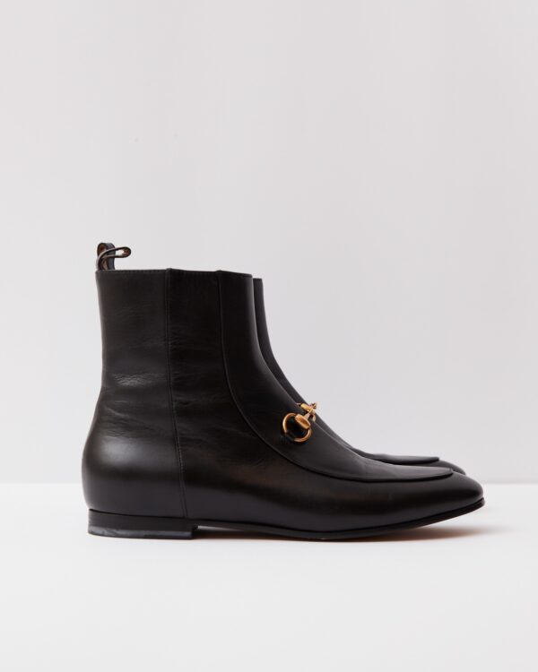 Gucci Malaga Kid Black Horsebit Boots 37