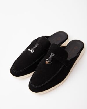 Charms Walk Babouche Black Loafers