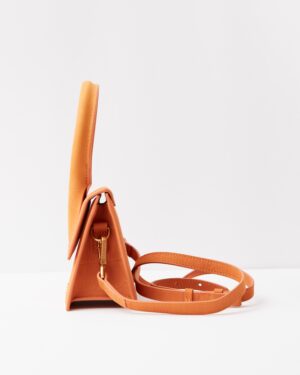 Jacquemus Le Chiquito Moyen Croc-Effect Orange Suede