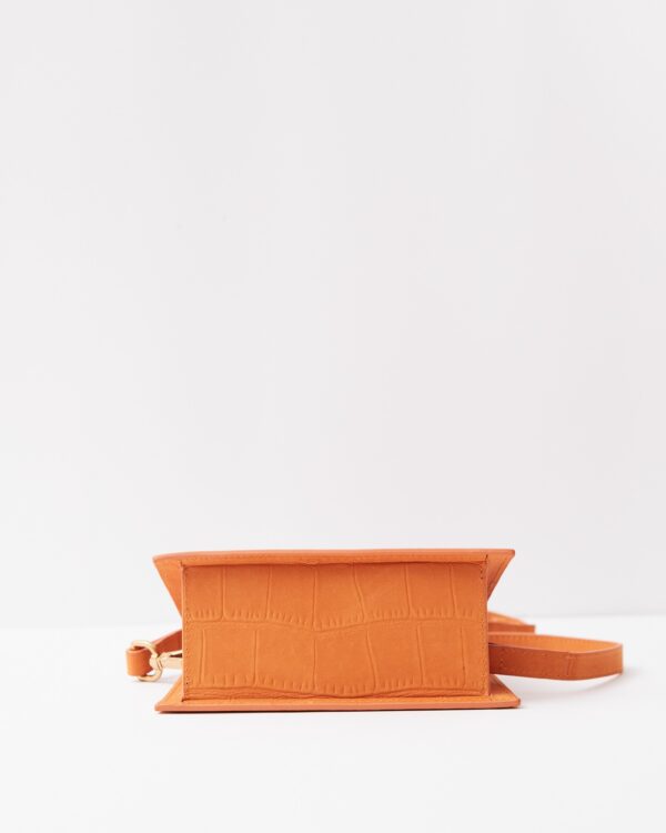 Jacquemus Le Chiquito Moyen Croc-Effect Orange Suede