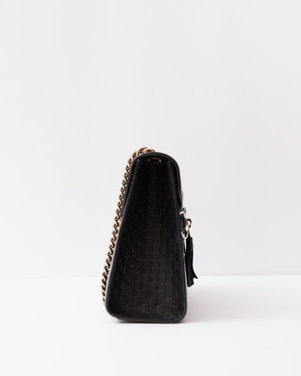 Gucci Emily Guccissima Black Chain Shoulder Bag