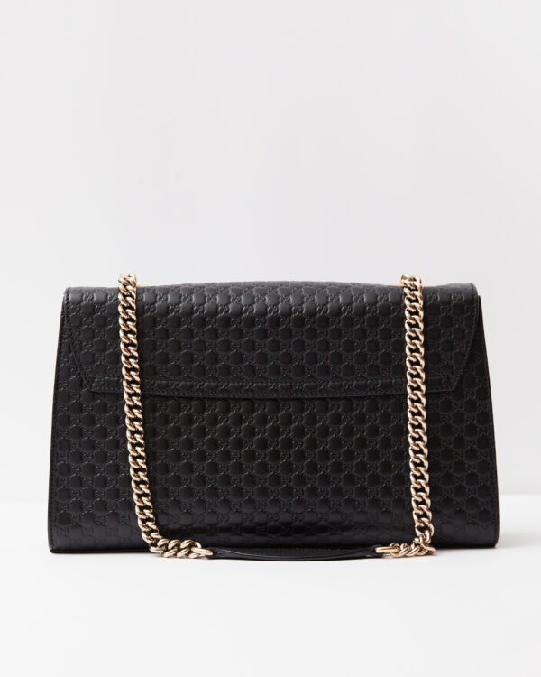 Gucci Emily Guccissima Black Chain Shoulder Bag