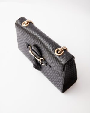 Gucci Emily Guccissima Black Chain Shoulder Bag