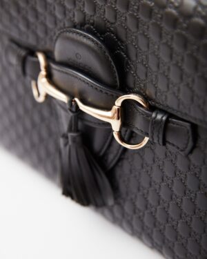 Gucci Emily Guccissima Black Chain Shoulder Bag