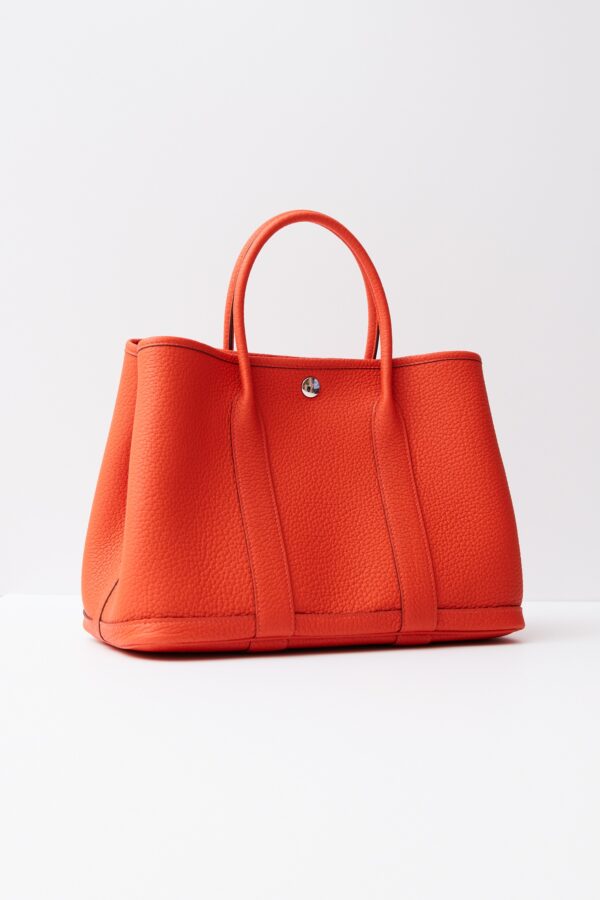 Hermès Garden Party 30 Veau Negonda Capucine PHW