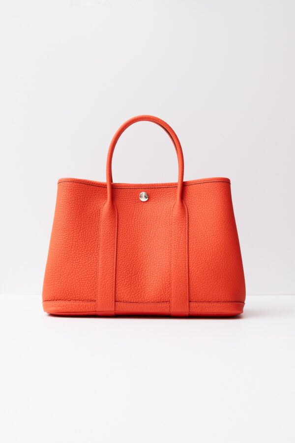 Hermès Garden Party 30 Veau Negonda Capucine PHW