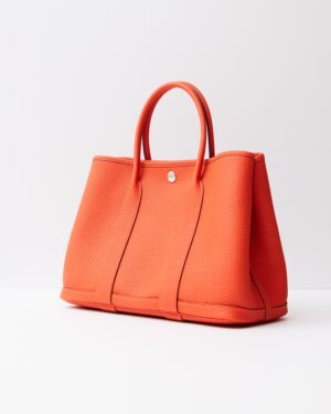 Hermès Garden Party 30 Veau Negonda Capucine PHW
