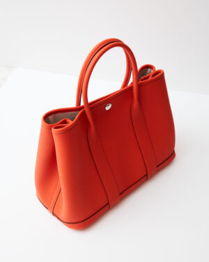 Hermès Garden Party 30 Veau Negonda Capucine PHW