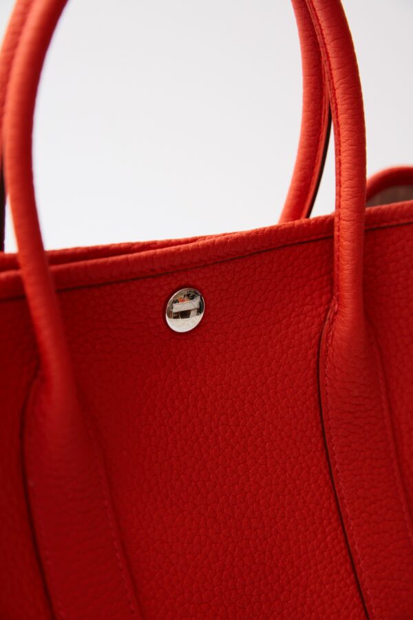 Hermès Garden Party 30 Veau Negonda Capucine PHW
