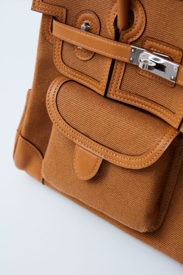 Hermès Birkin Cargo 25 Desert Sesame Canvas Swift PHW