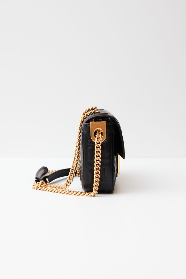 Fendi Baguette Chain Midi Black Nappa