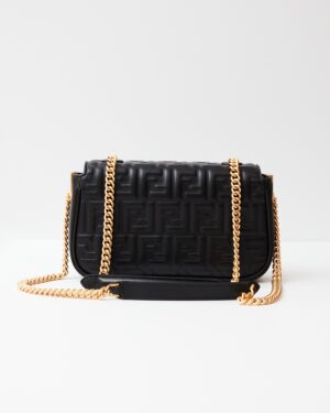 Fendi Baguette Chain Midi Black Nappa