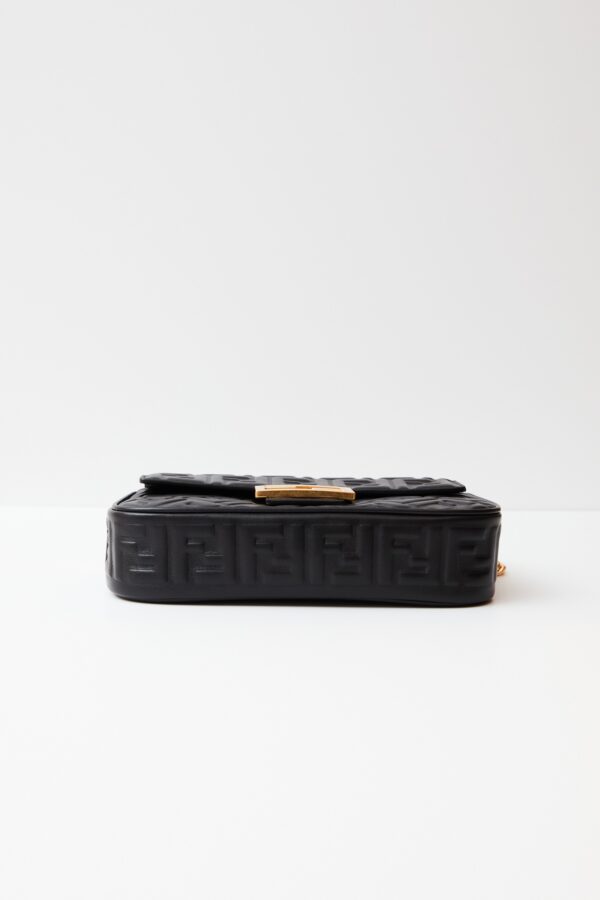 Fendi Baguette Chain Midi Black Nappa
