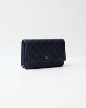 Chanel Wallet on Chain Navy Blue Caviar GHW