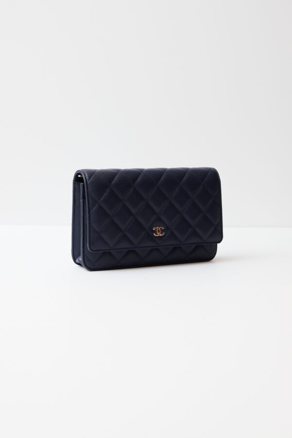 Chanel Wallet on Chain Navy Blue Caviar GHW