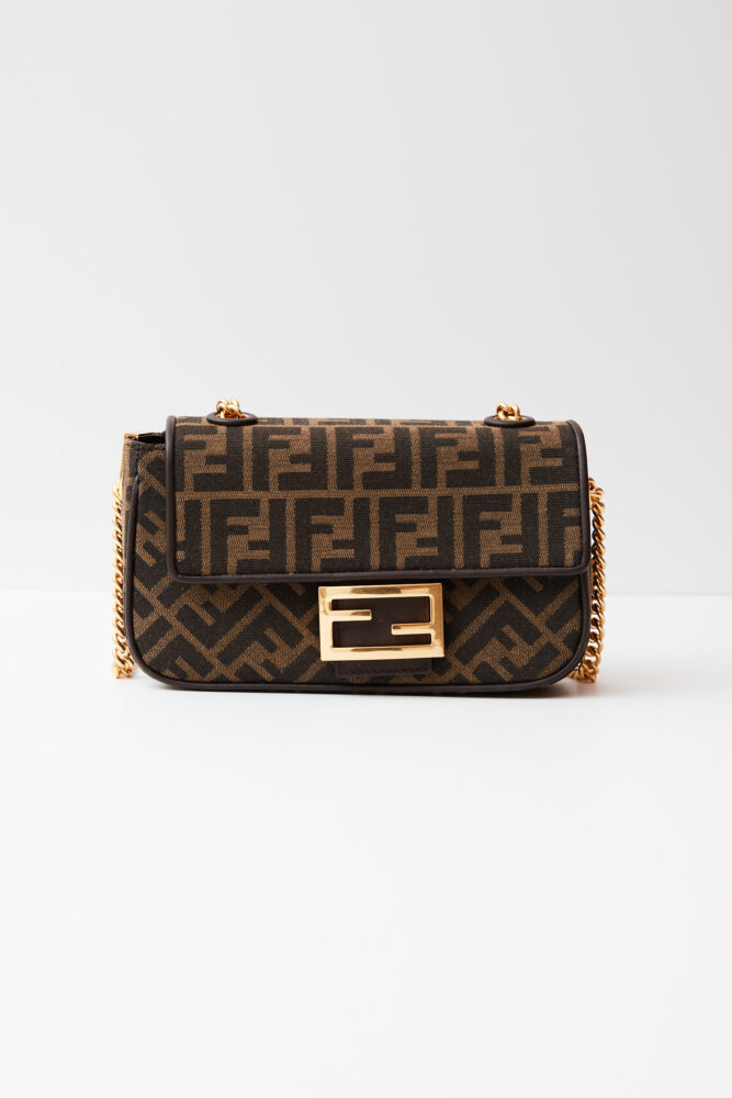 Fendi Baguette Chain Midi Brown