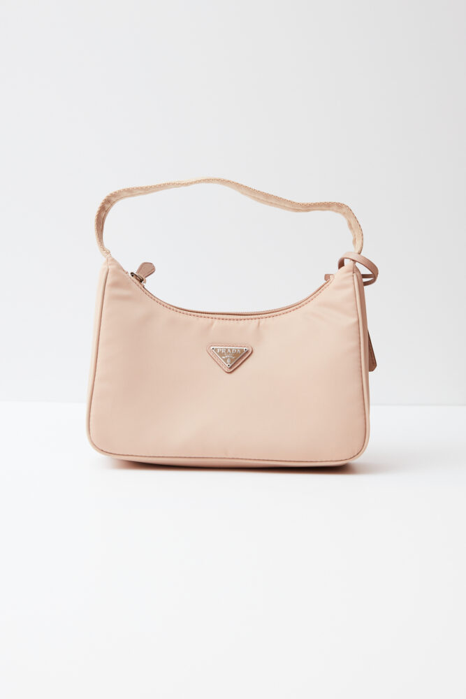 Prada Re-edition 2000 Beige Hobo Bag