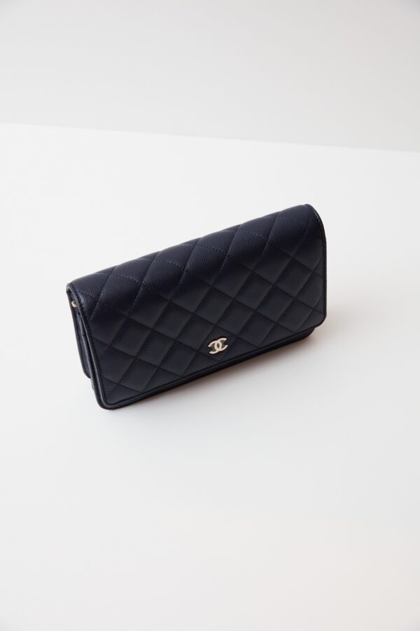 Chanel Wallet on Chain Navy Blue Caviar GHW