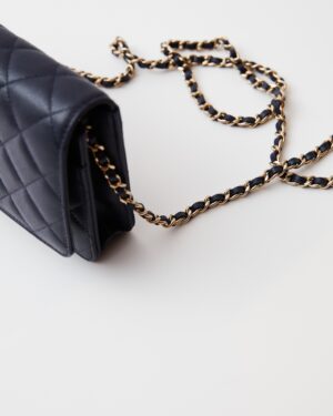 Chanel Wallet on Chain Navy Blue Caviar GHW