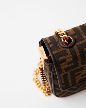Fendi Baguette Chain Midi Brown
