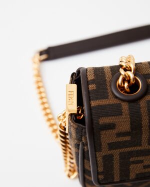 Fendi Baguette Chain Midi Brown