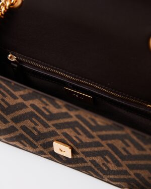 Fendi Baguette Chain Midi Brown