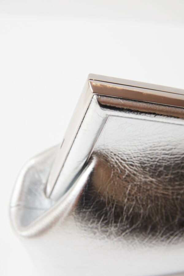 Fendi First Small Silver Laminated Clutch