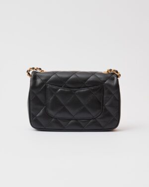Chanel Mini Flap Bag Black Lambskin GHW